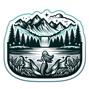mountain mermaid sticker2