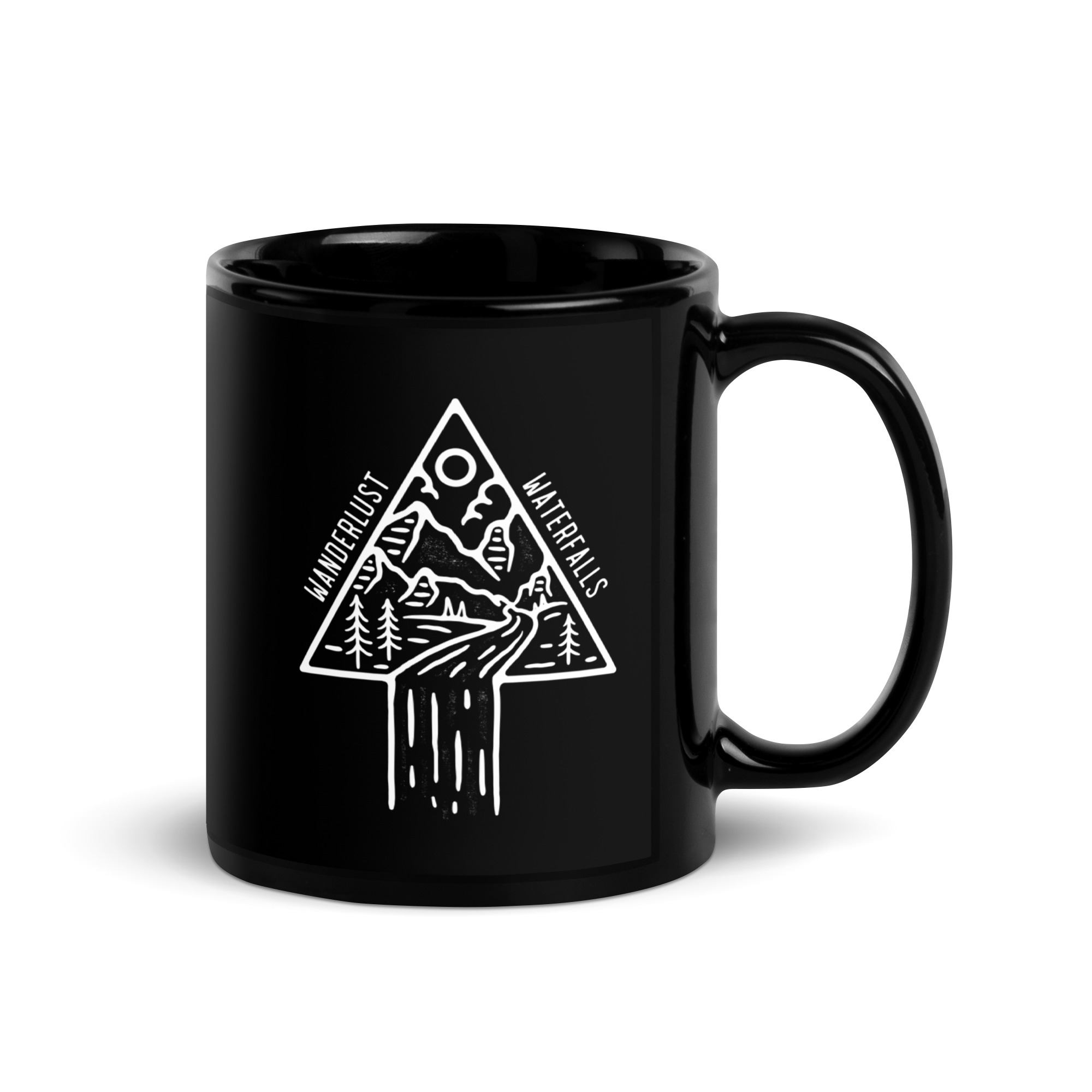 “Wanderlust & Waterfalls” Geometric Coffee Mug