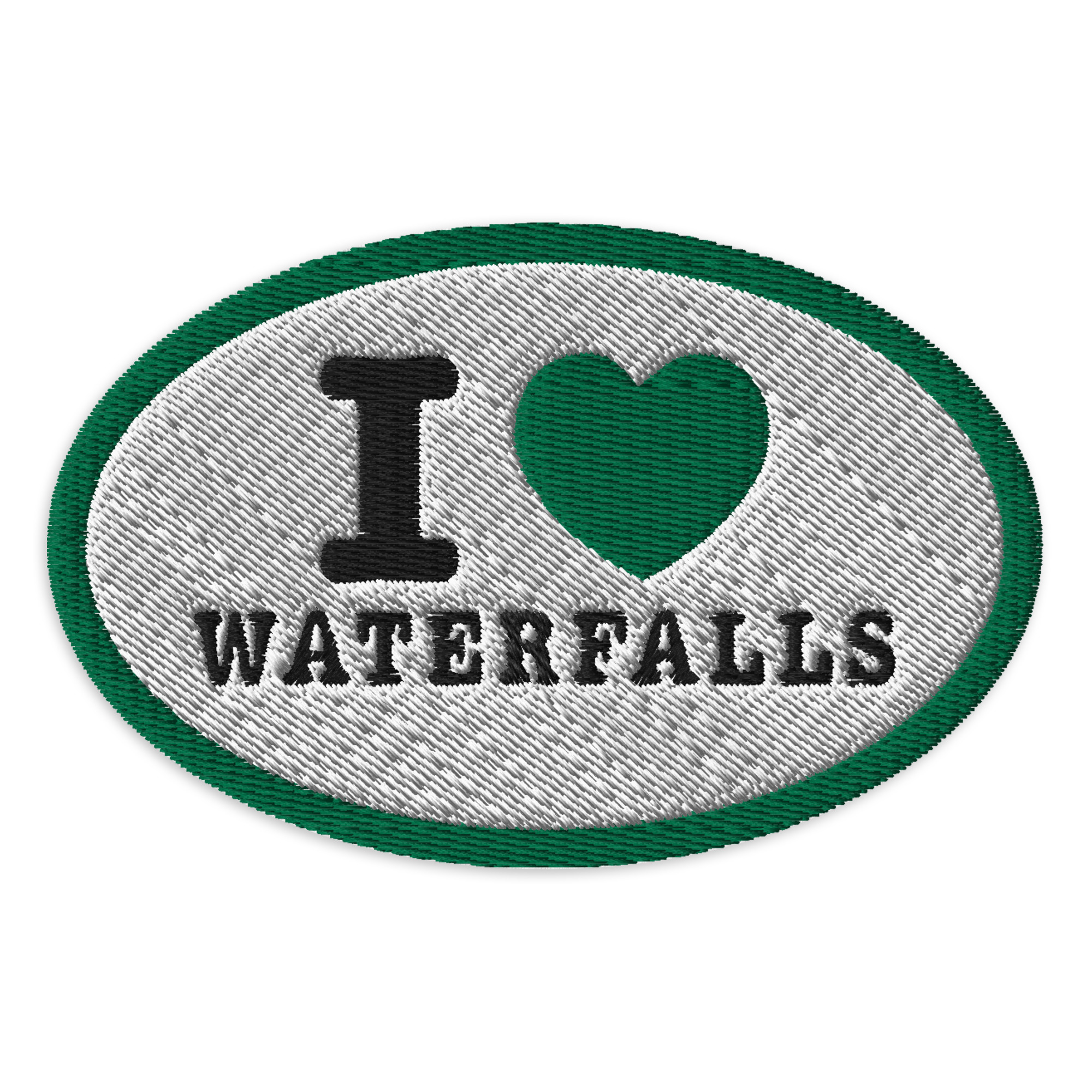 “I ♥ Waterfalls” Embroidered Patch