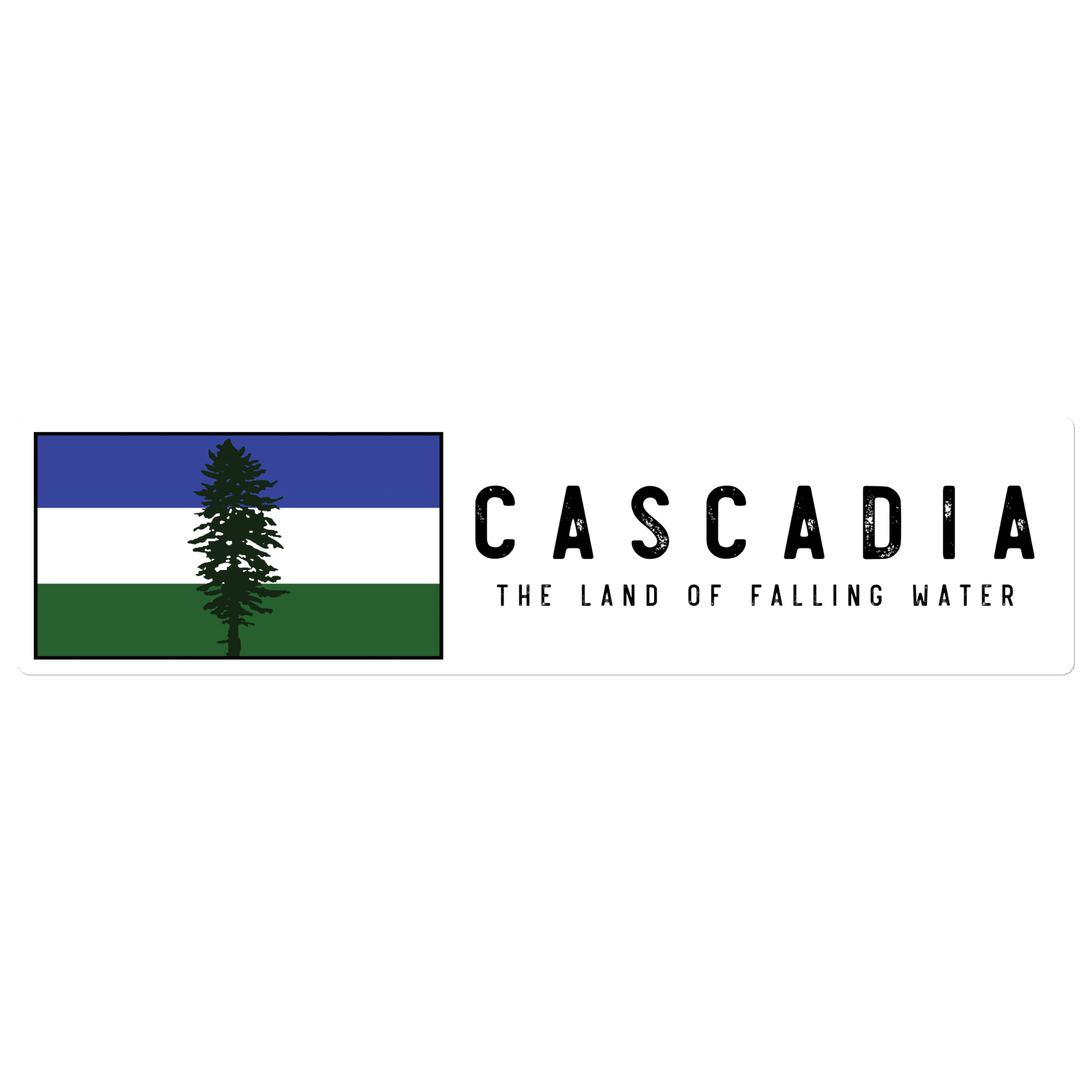 Cascadia Flag Sticker Northwest Waterfalls