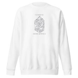 unisex premium sweatshirt white front 660225e700775