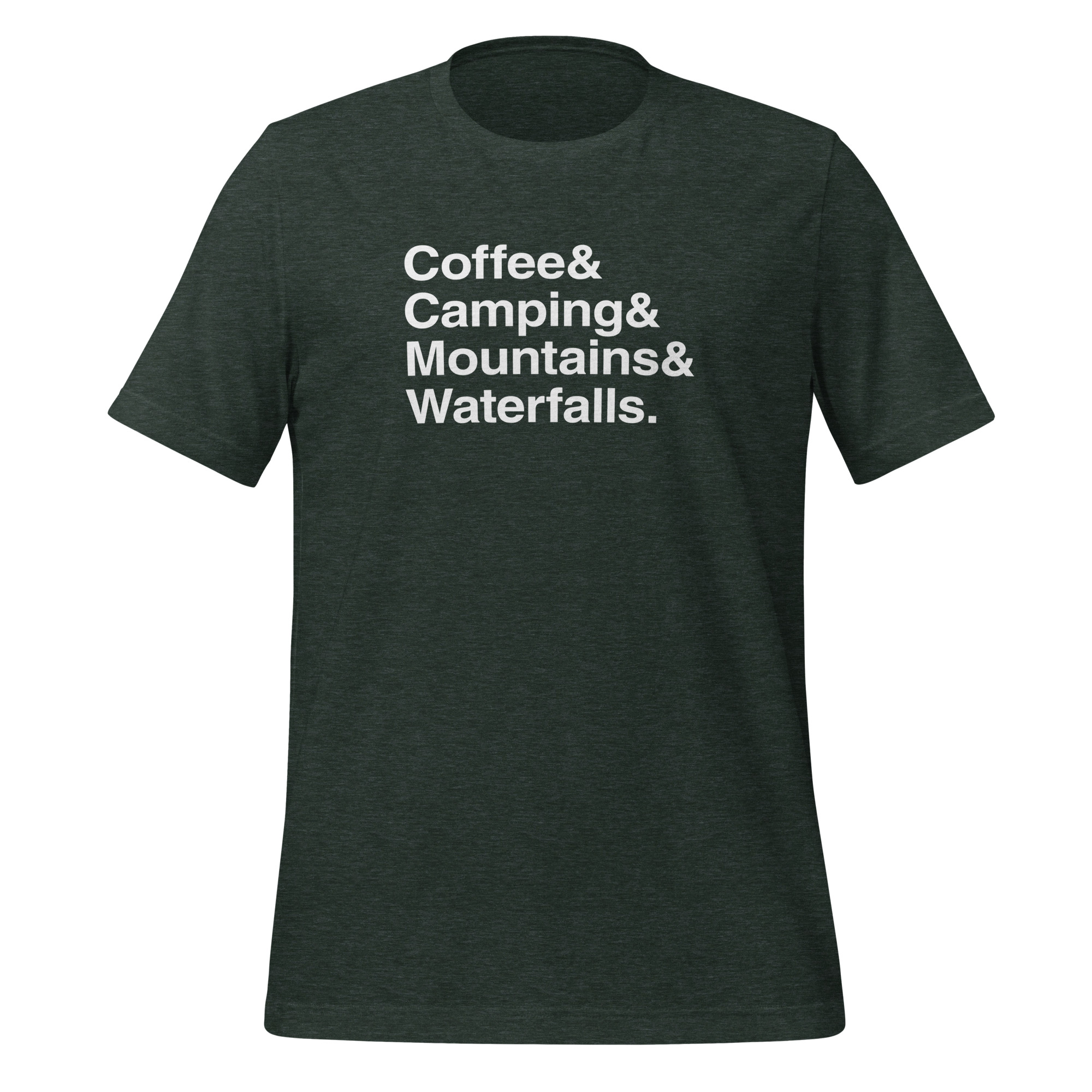 Coffee and Camping Waterfall Tee